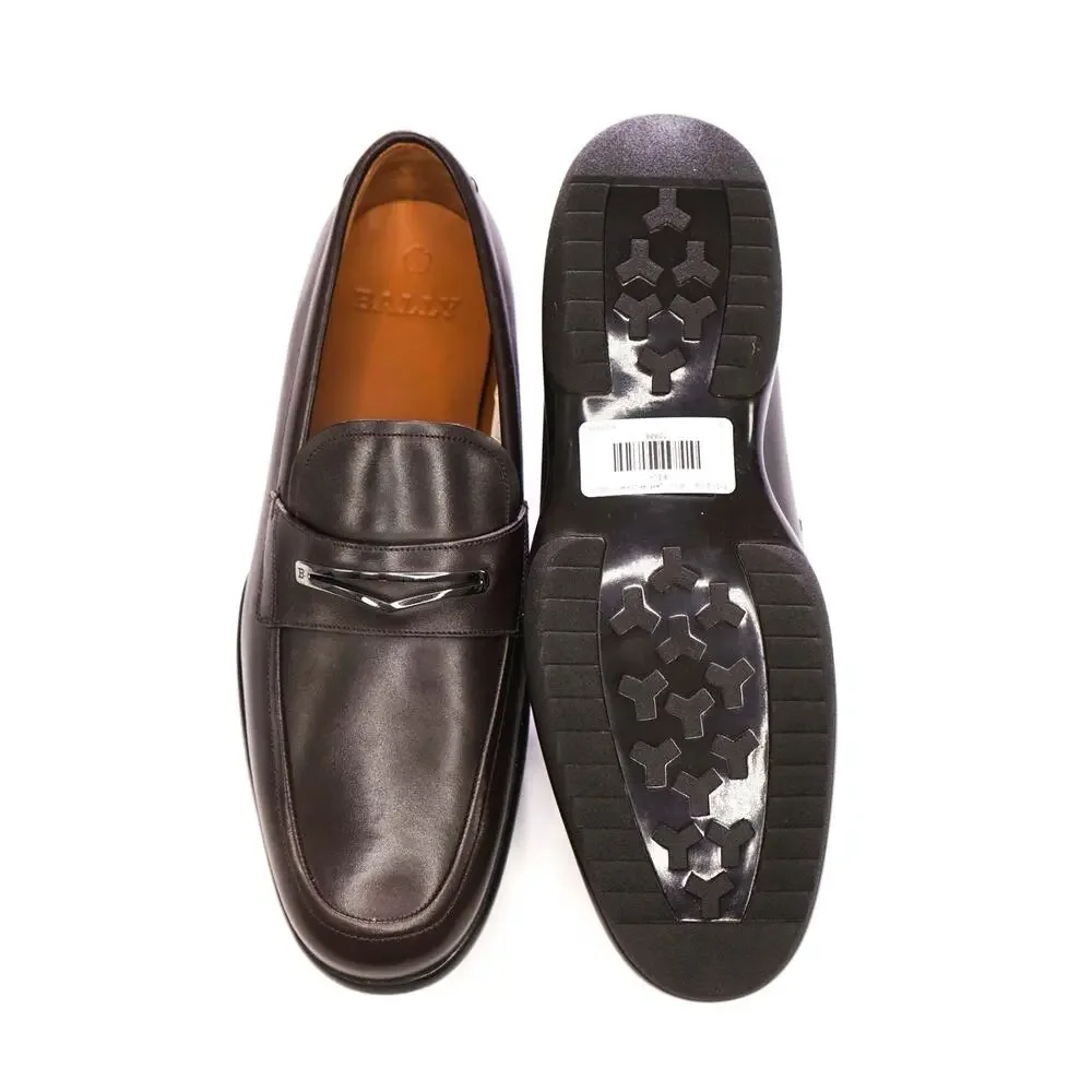 $525 BALLY - Brown Leather Loafers - US 9.5 (8.5UK)